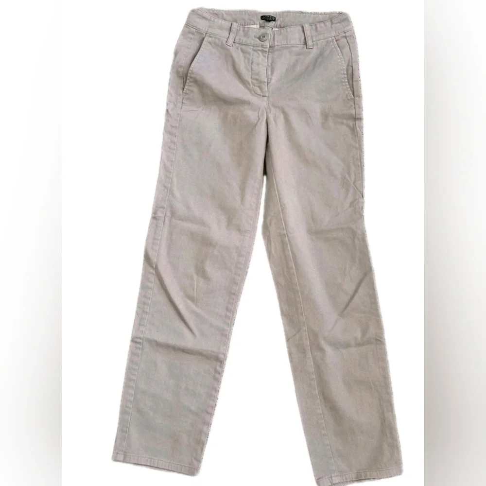 J.Crew $98 Kate Straight-leg Pant in Chino in Gray Size 00 Nwot